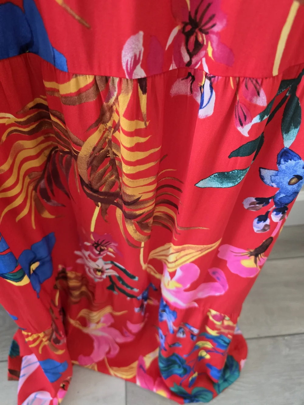 Soma Red Tropical Floral Maxi Dress - Picture 4 of 6